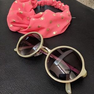 Urban Outfitters Round Sunglasses + Bonus Headband